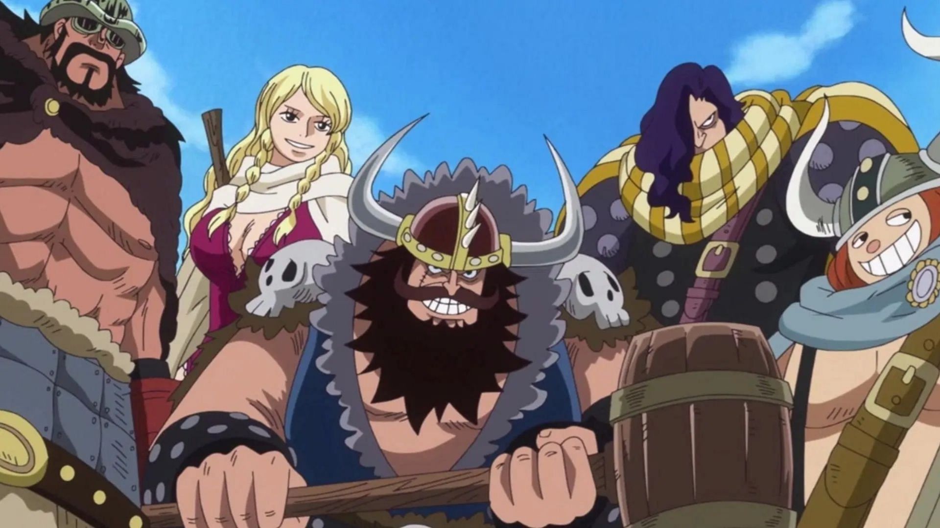 The New Giant Warrior Pirates in their current appearance (Image via Toei Animation)